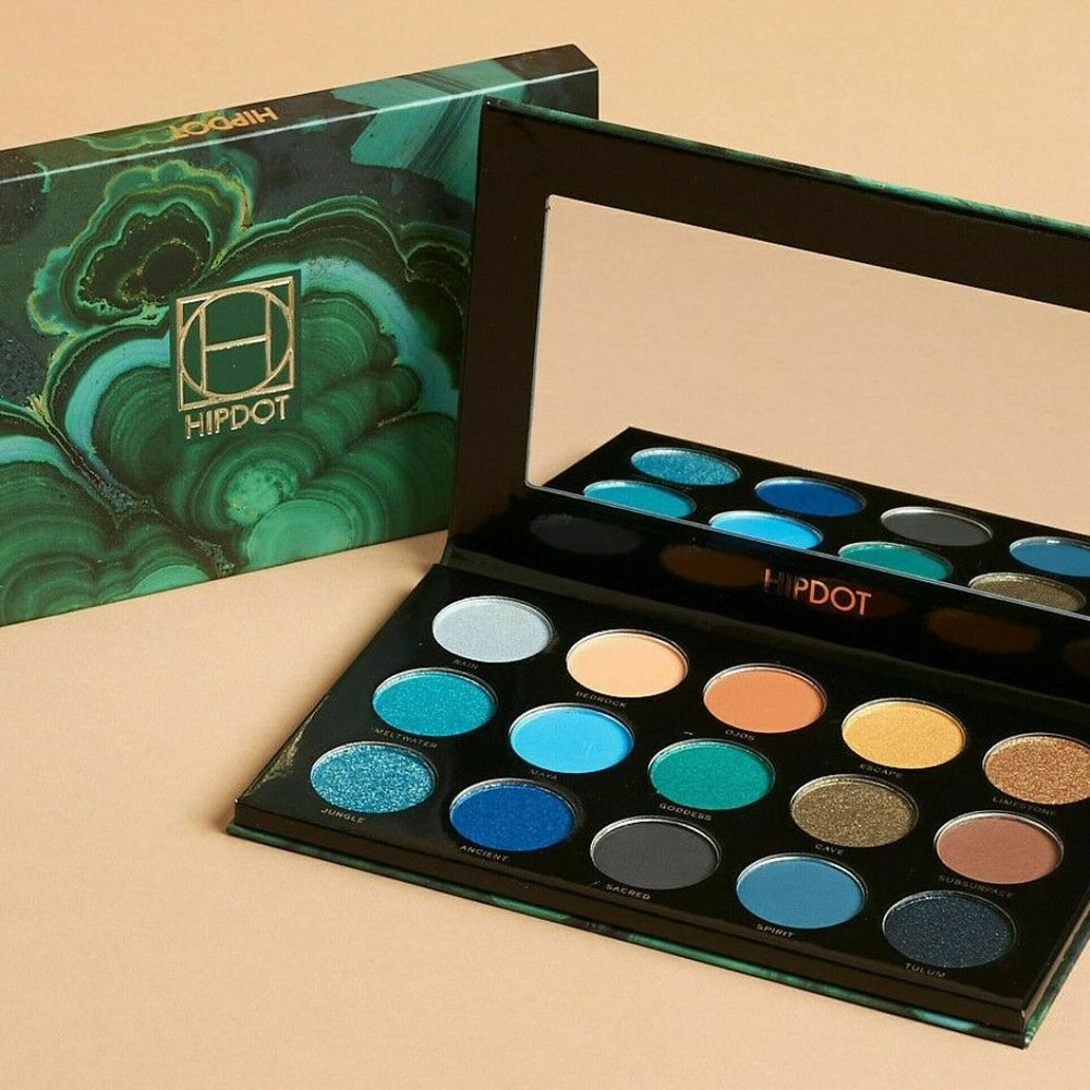 HIPDOT Cenote Pressed Eyeshadow Palette -15 Shades - Full Size New & Authentic